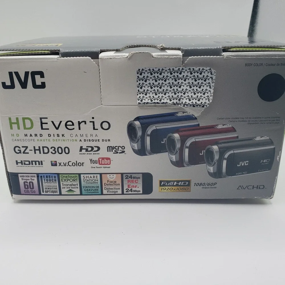 JVC Everio GZ-HD300 HD Camcorder HDD High Definition Digital Video Camera Black